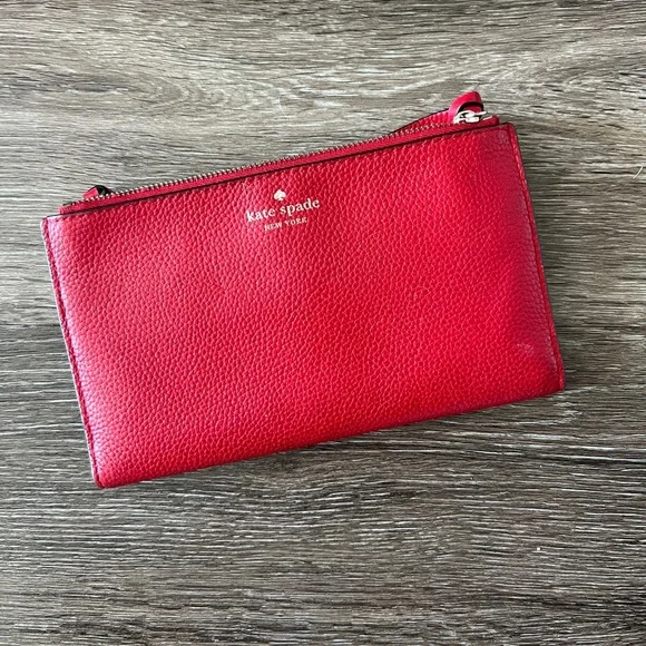 Kate Spade Red Wallet or Clutch - Picture 1 of 7